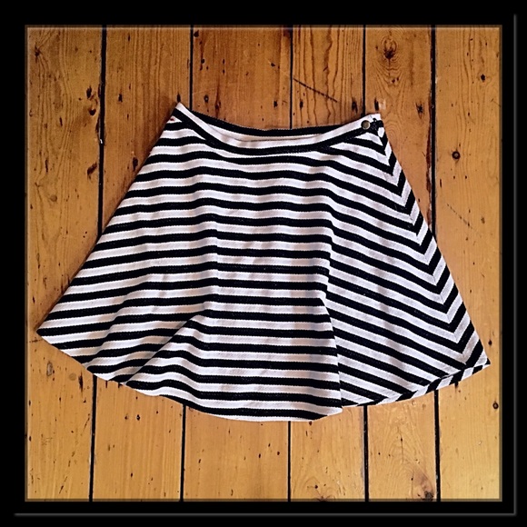 Greylin striped cotton-blend flared skirt size 10 - Picture 6 of 8